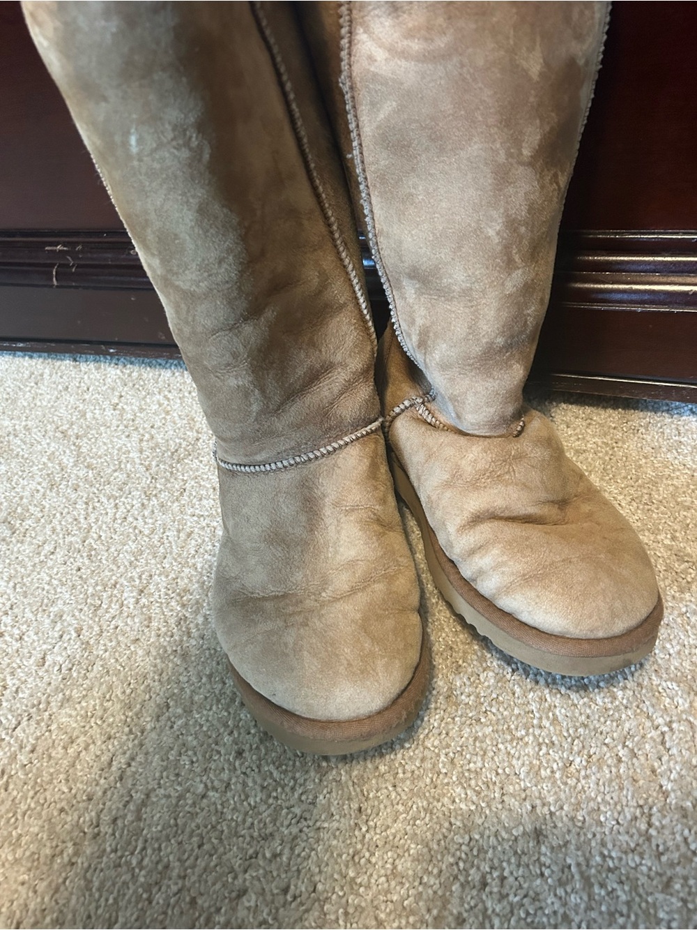 UGG Tall Suede Boots in Chestnut Brown